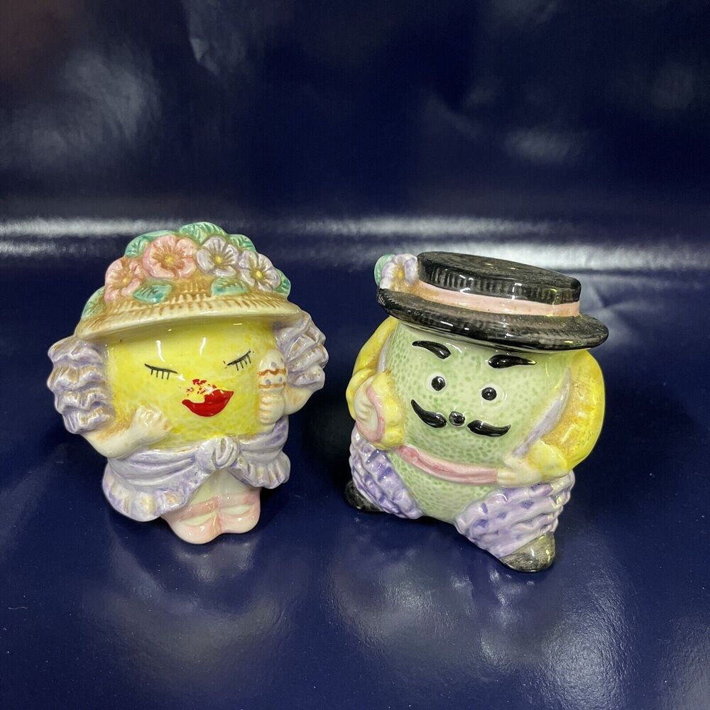 VTG OCI Omnibus Sri Lanka Lemon and Lime Mariachi Salt and Pepper Shakers Unused